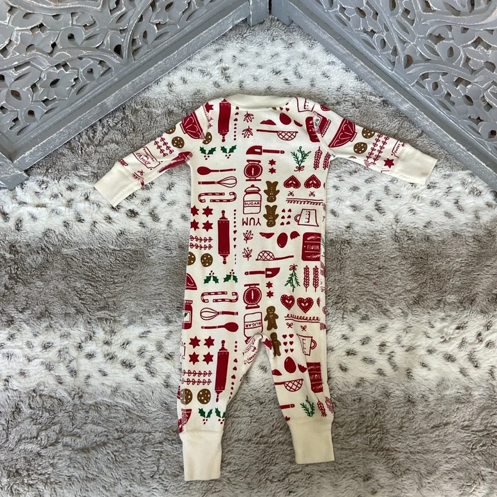 Hanna Andersson Christmas cookie bodysuit boys girls 0-3 months holiday party